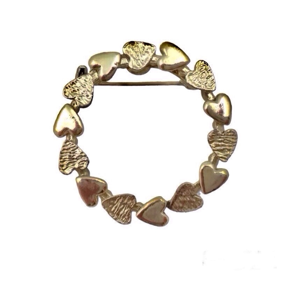 “Circle of Life Hearts” Brooch/Pin by Gerrys